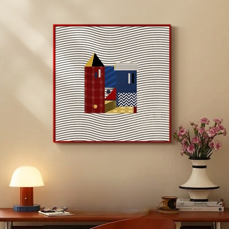 Luxury Lifestyle Hotel - French retro geometric light luxury canvas